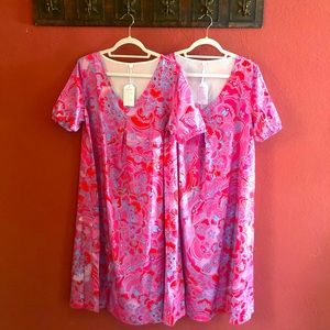 Two casual midi dresses.